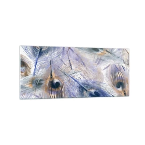 Obraz na skle - Kompozice pavího oka - 120x50 cm