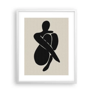 Plakát v bílém rámu - Ve vlastním objetí - 40x50 cm