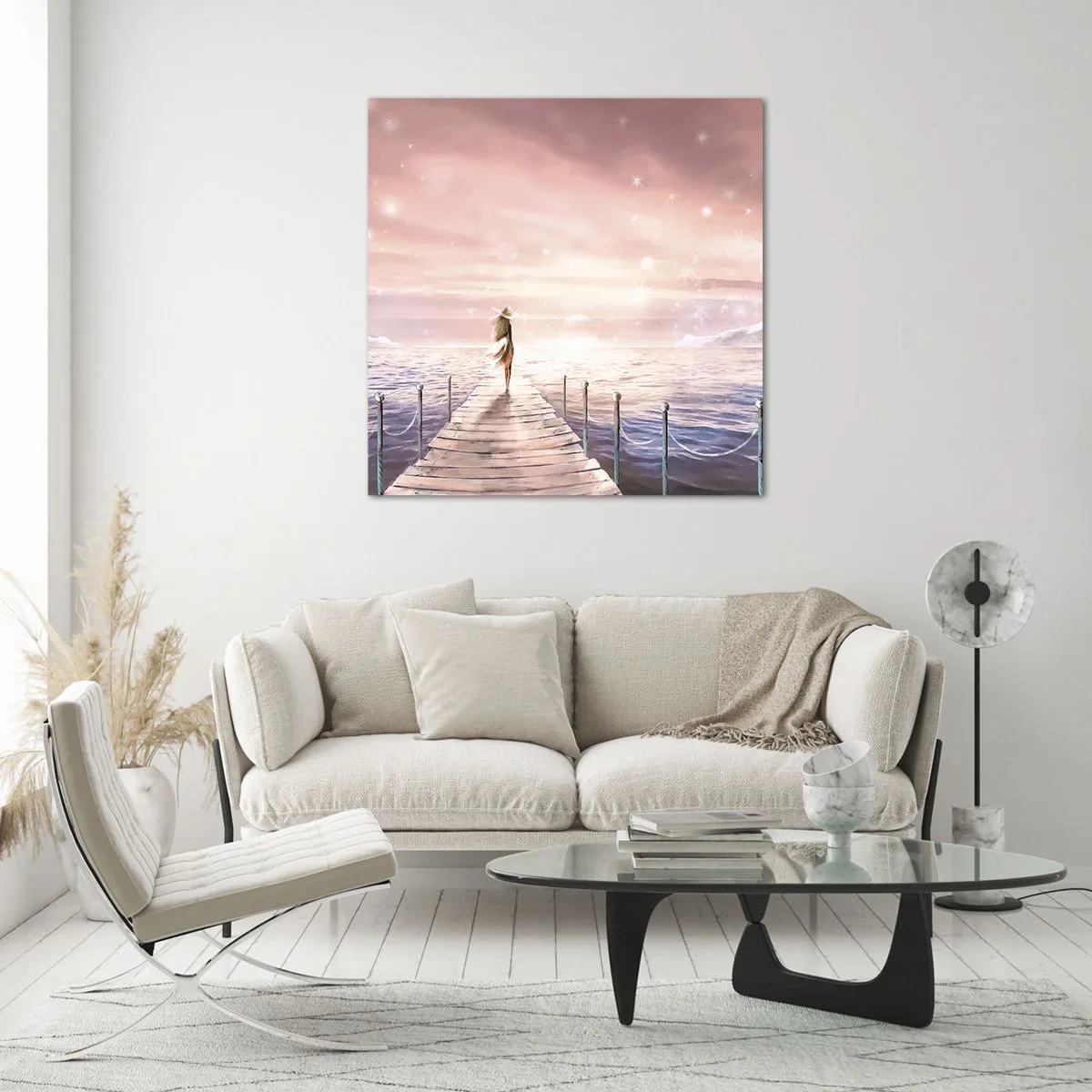 Obraz na skle - Ve světle snu - 50x50 cm