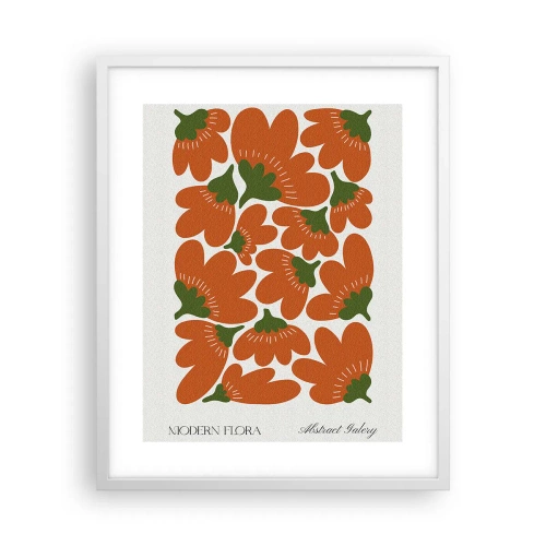 Plakát v bílém rámu - Ze života květin - 40x50 cm