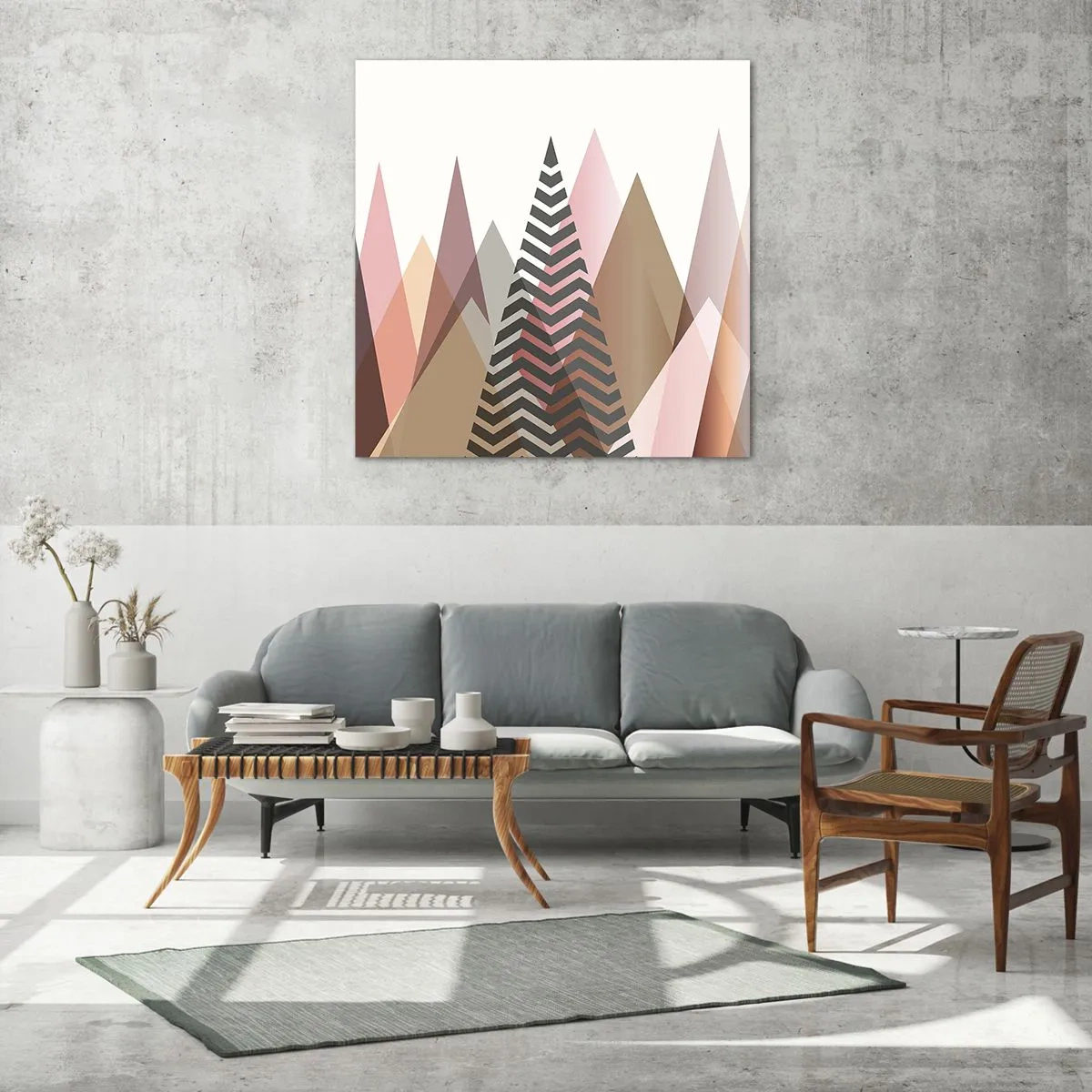 Obraz na skle - Pyramidální pohled - 40x40 cm