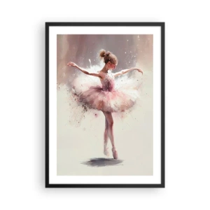 Plakát v černém rámu - Baletka v uměleckém hnutí - 50x70cm - Jako mladý pták - Moderní nástěnná dekorace do obývacího pokoje a ložnice ARTTOR
