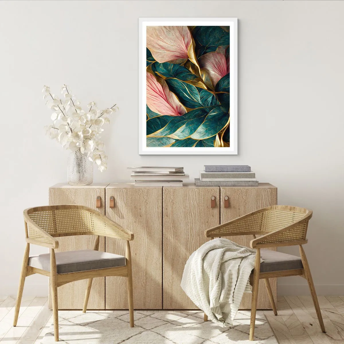 Plakát v bílém rámu - Přirozená elegance a styl - 61x91 cm