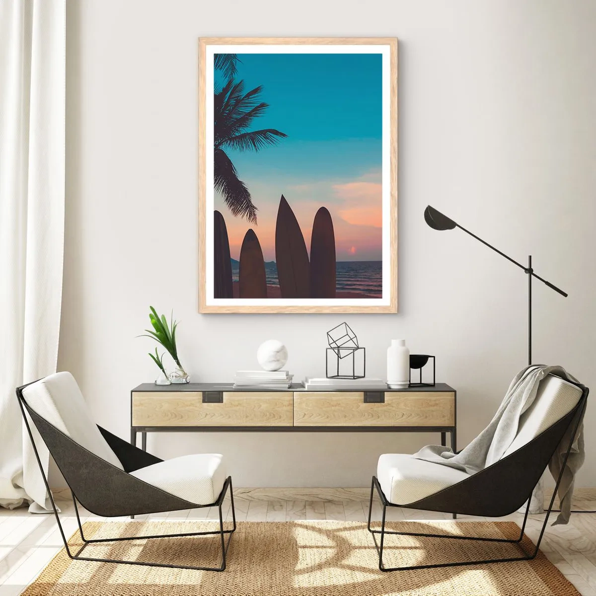 Plakát v rámu světlý dub - Zítra bude také zábava - 50x70 cm