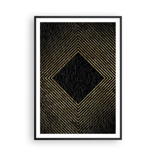 Plakát v černém rámu - Geometrie ve stylu glamour - 70x100 cm