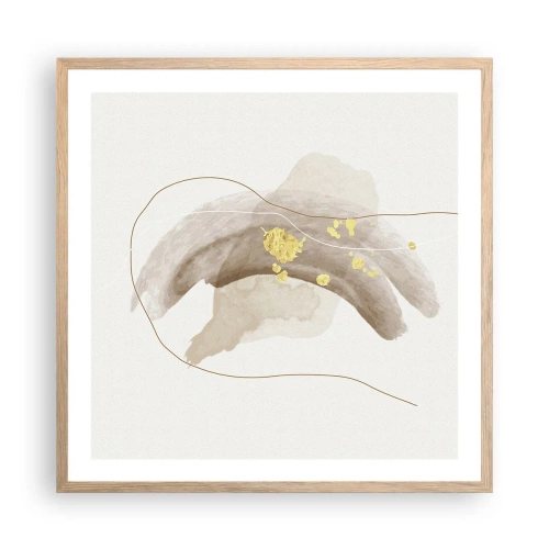 Plakát v rámu světlý dub - Vesmírná bytost - 60x60 cm