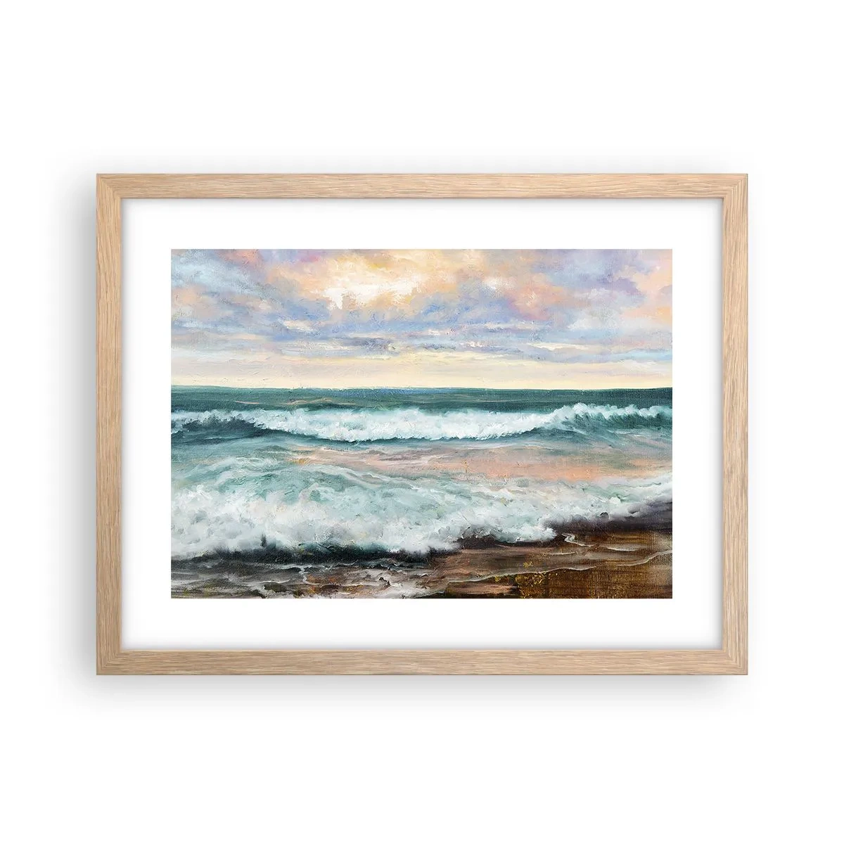 Plakát v rámu světlý dub - Tady uhladíš duši - 40x30 cm
