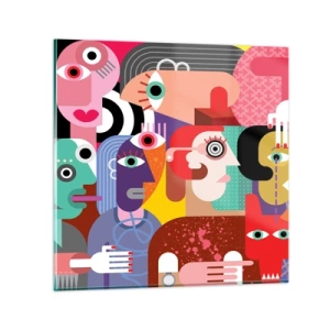 Obraz na skle - My od pána Picassa - 30x30 cm