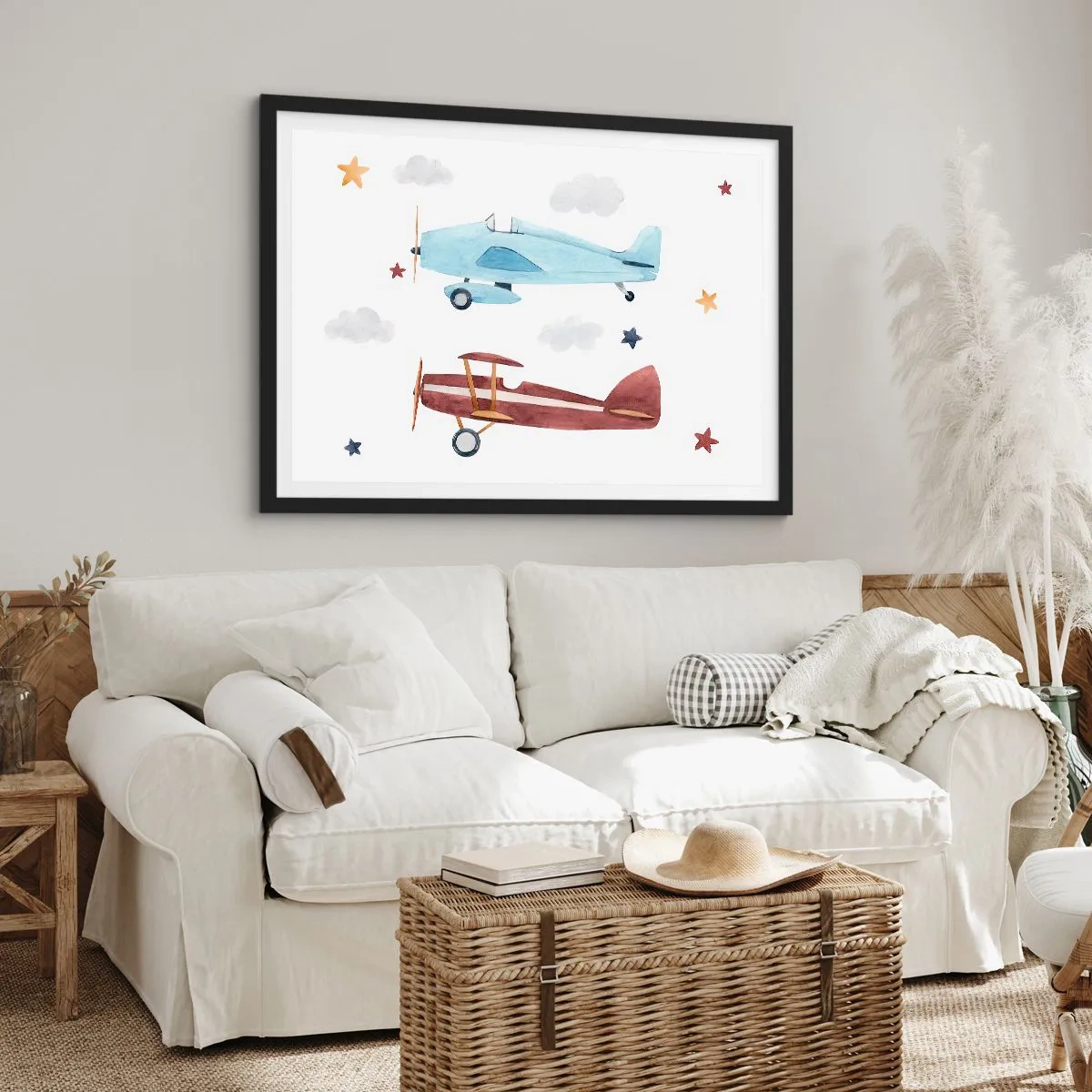 Plakát v černém rámu - Pane pilote, čekáme! - 100x70 cm