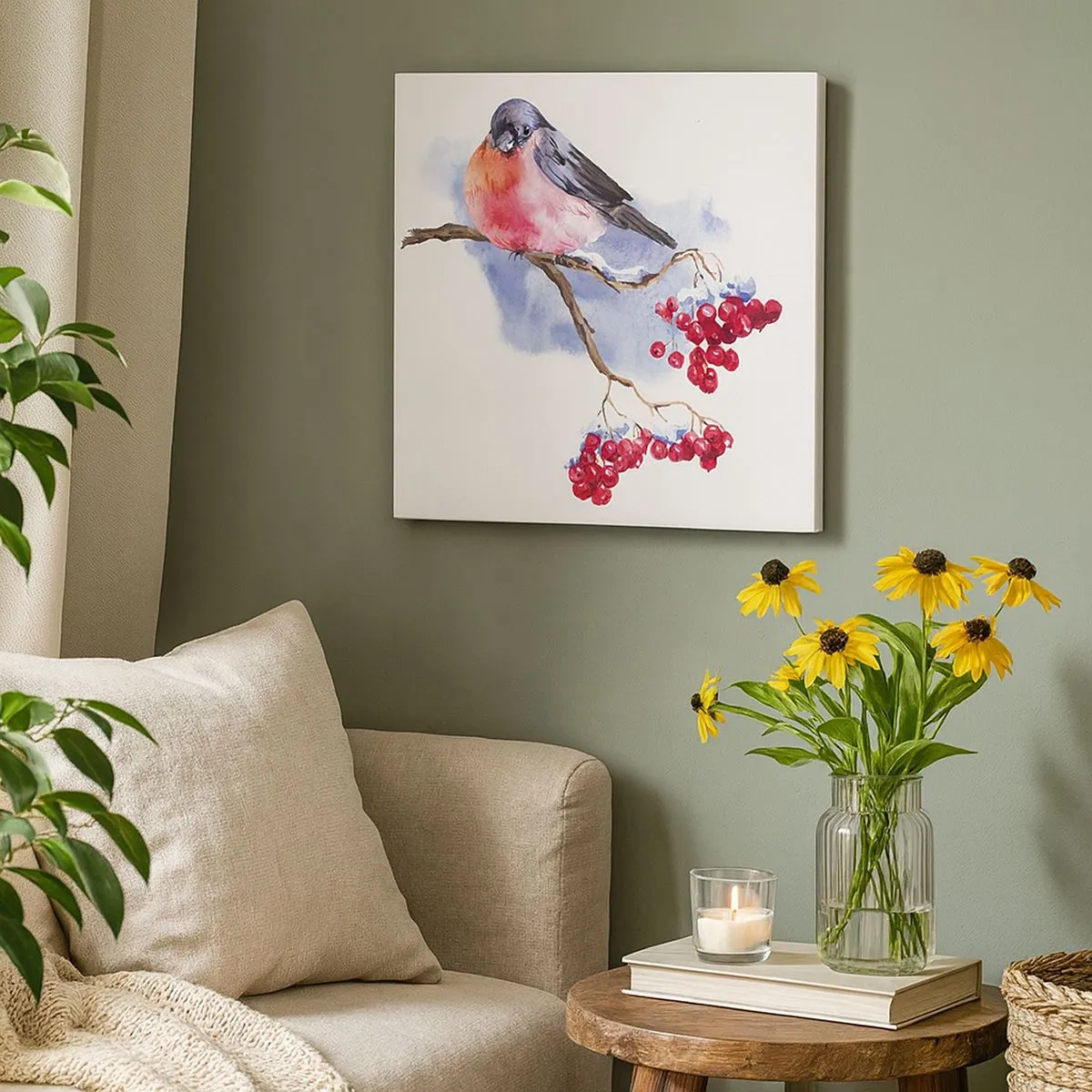 Obraz na plátně - Barevná zima - 30x30 cm