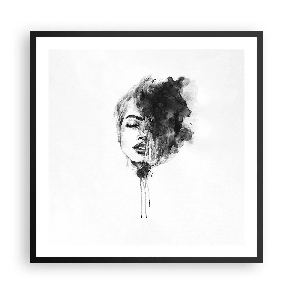 Plakát v černém rámu - O čem sní dívka - 60x60 cm