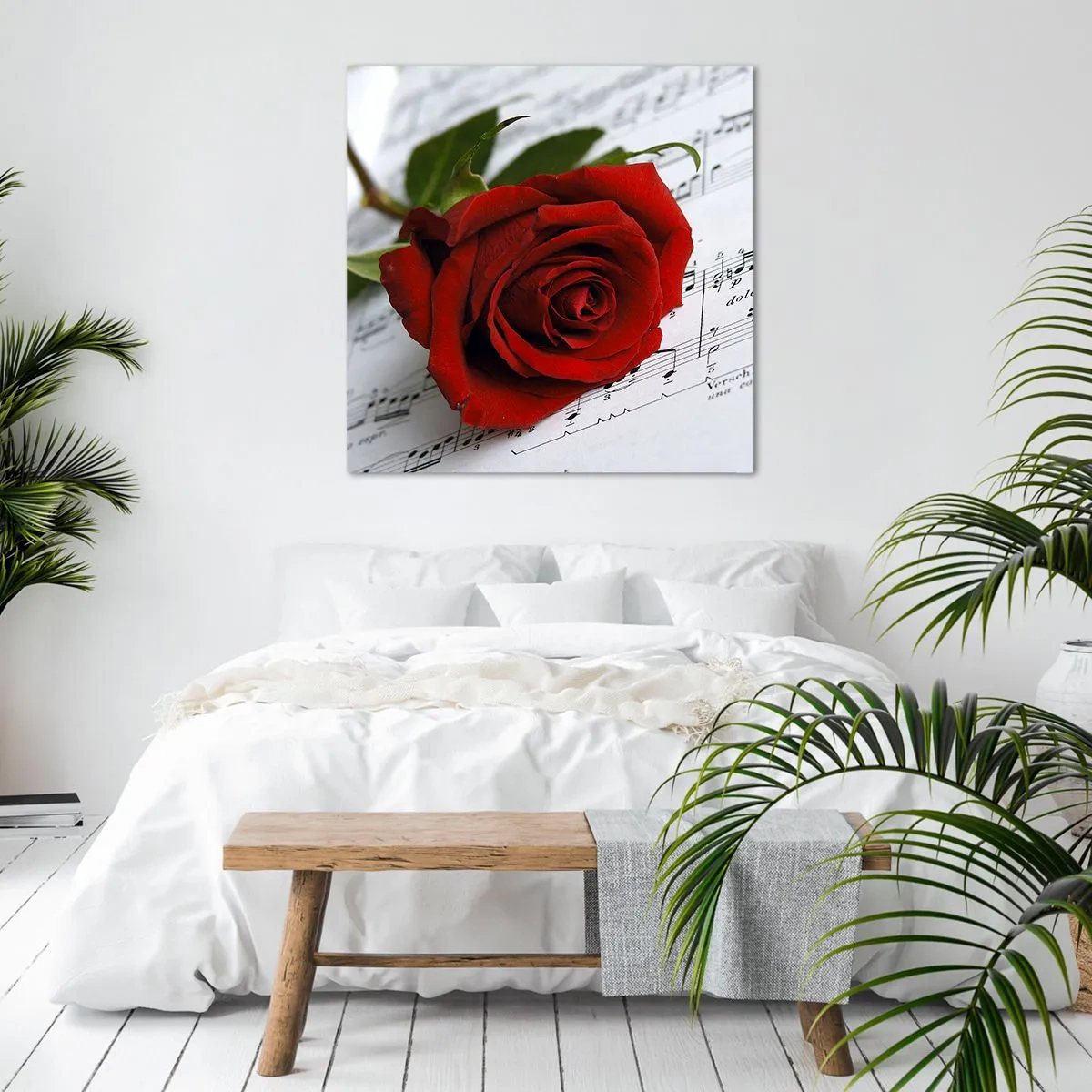 Obraz na plátně - Hudba pocitu v šarlatové - 70x70 cm