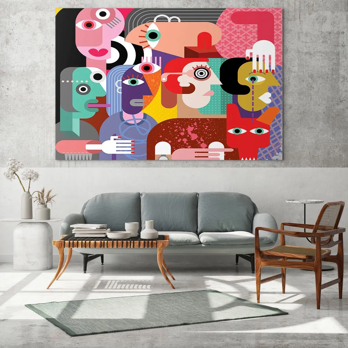 Obraz na skle - My od pána Picassa - 120x80 cm