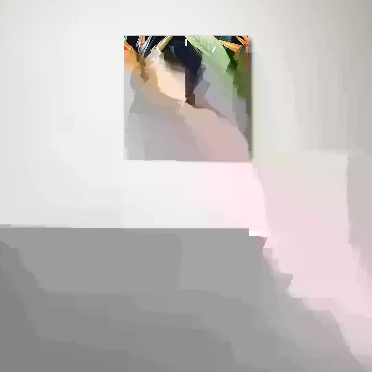 Nástěnné hodiny - Plamenné květy tropů - 30x30 cm