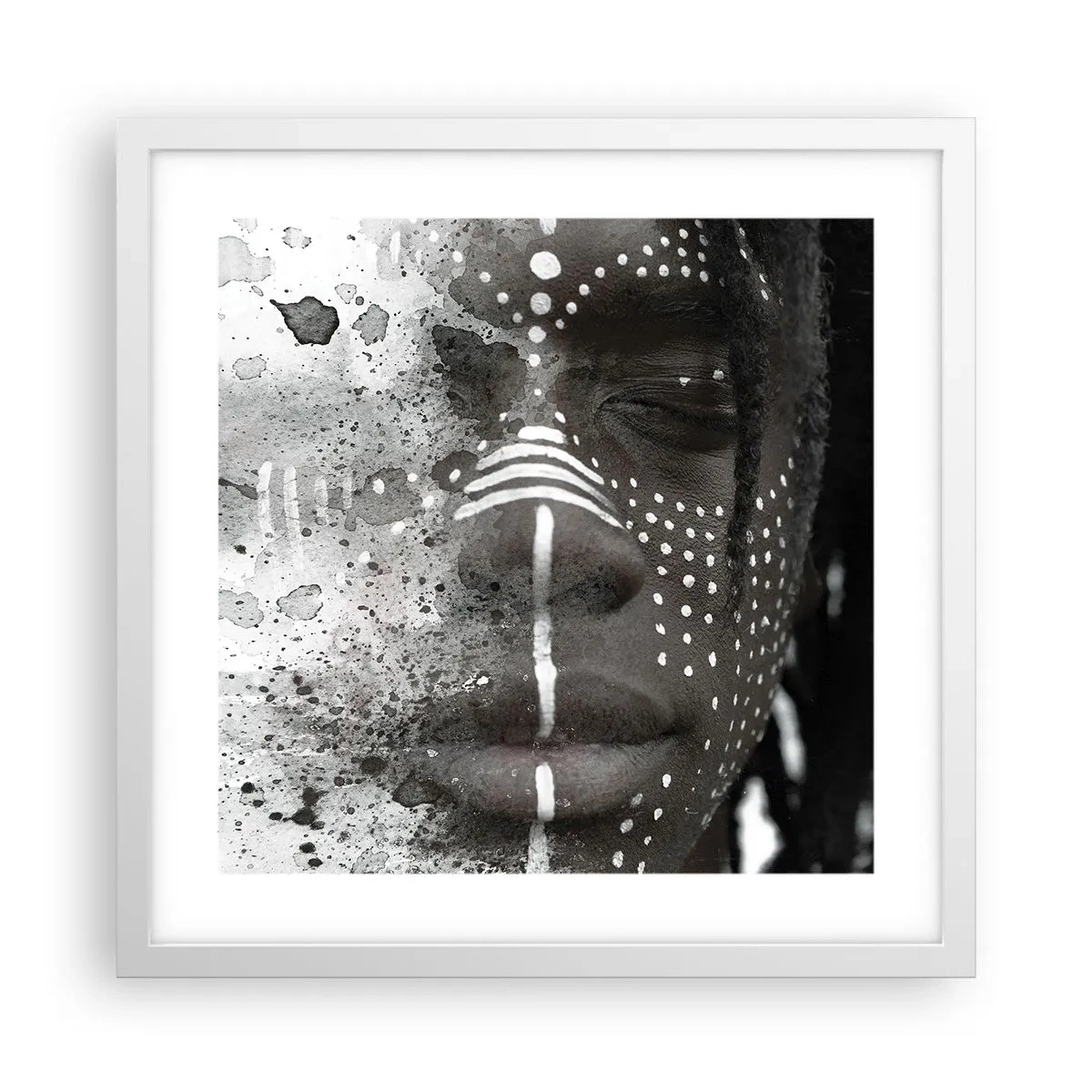 Plakát v bílém rámu - Objev původního ducha - 40x40 cm