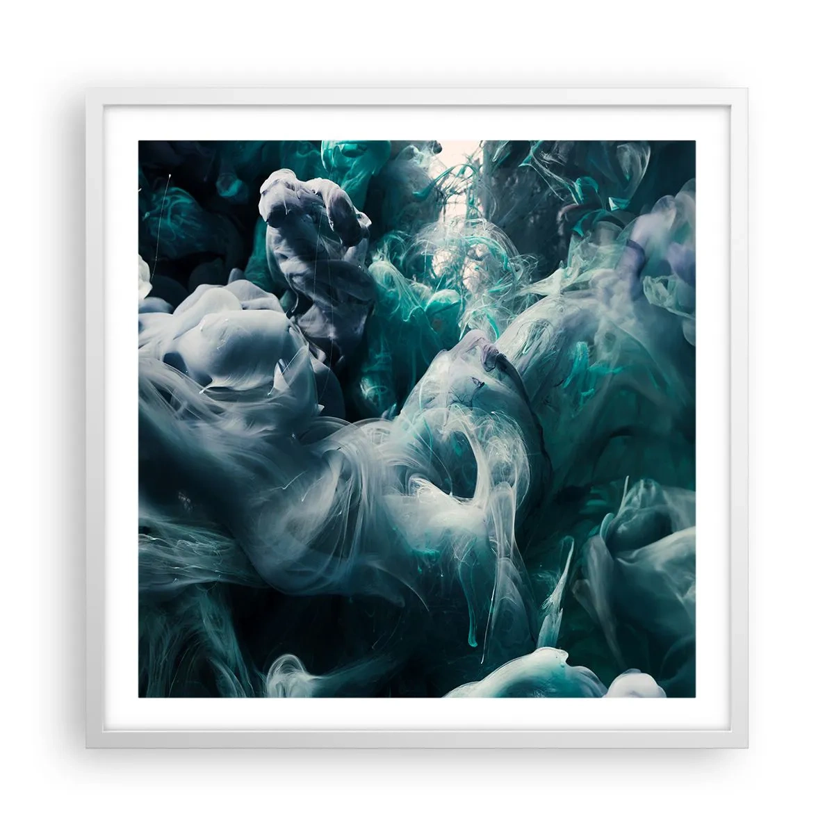 Plakát v bílém rámu - Pohyb barvy - 60x60 cm