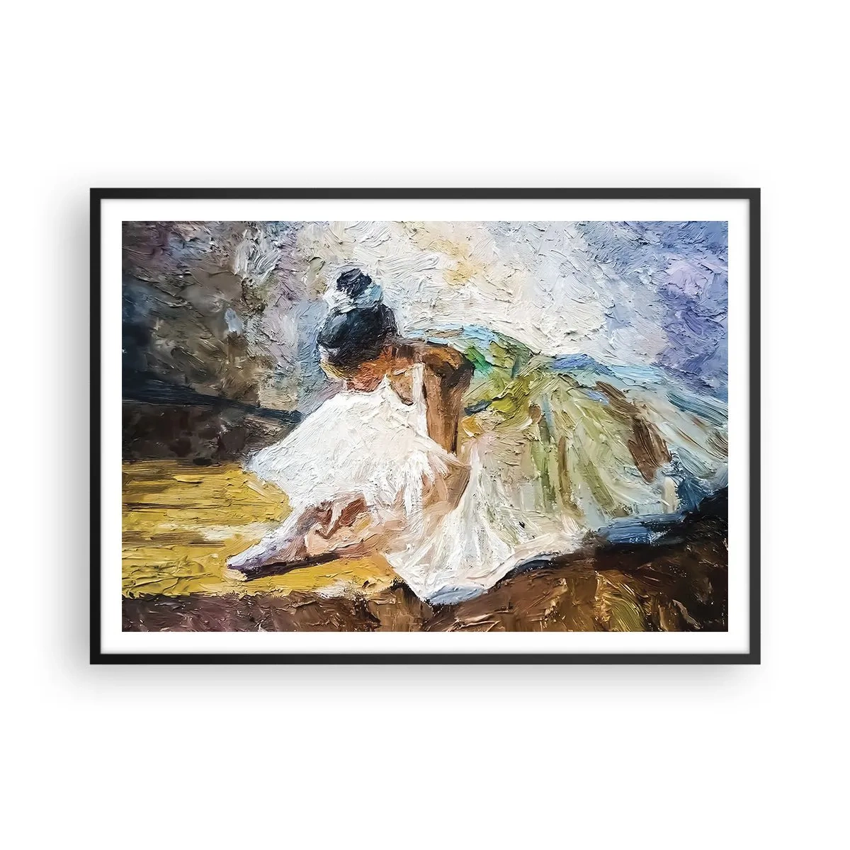 Plakát v černém rámu - Z Degasova obrazu - 100x70 cm