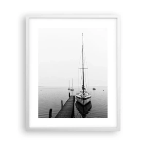 Plakát v bílém rámu - Připraven na cestu - 40x50 cm