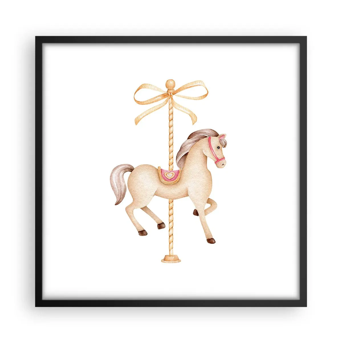 Plakát v černém rámu - Elegantním klusem - 50x50 cm