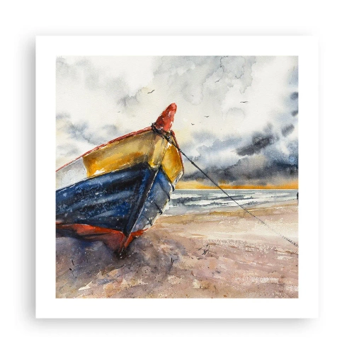 Plakát - Odpočinek na břehu - 50x50 cm