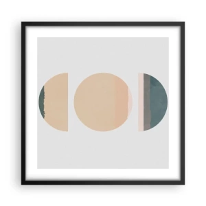 Plakát v černém rámu - Kruh za kruhem - 50x50 cm