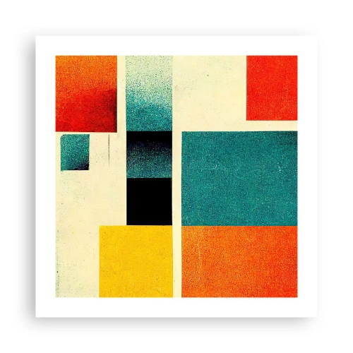 Plakát - Geometrická abstrakce – dobrá energie - 50x50 cm