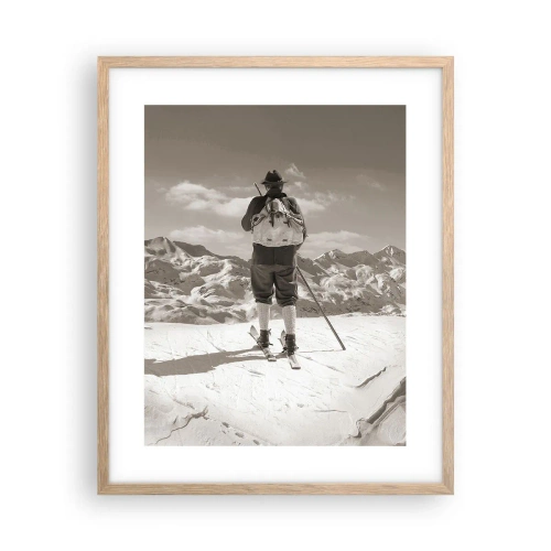 Plakát v rámu světlý dub - Stejné hory - 40x50 cm