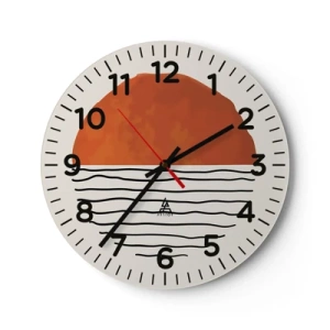 Nástěnné hodiny - V japonské atmosféře - 40x40 cm