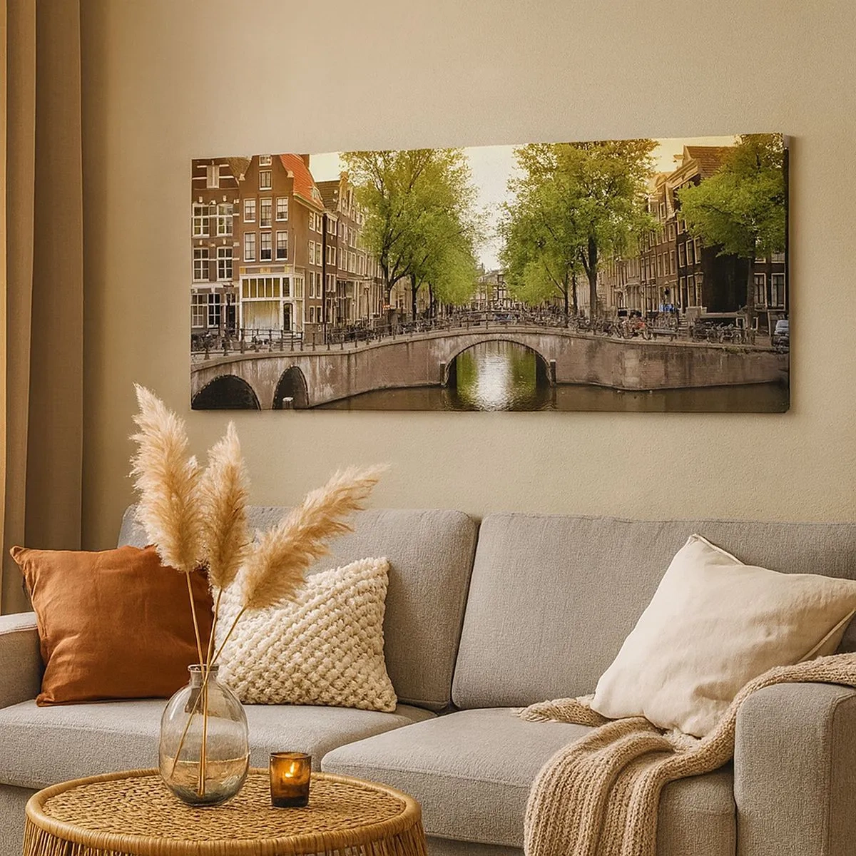 Obraz na plátně - Lodí nebo na kole? - 100x40 cm