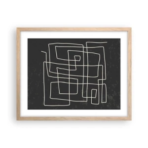 Plakát v rámu světlý dub - Není to tak jednoduché - 50x40 cm