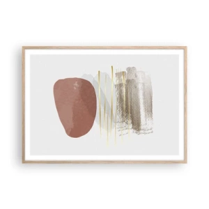 Plakát v rámu světlý dub - Abstraktní kolonáda - 100x70 cm