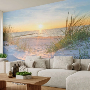 Fototapeta Standard Eco - Šumění moře, zpěv ptáků, divoká pláž uprostřed trávy… - Krajina, Moře, Duny - 350x256 cm