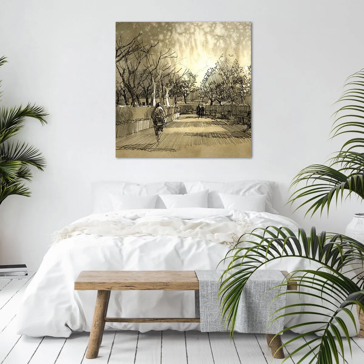 Obraz na plátně - Pírkem zastavený okamžik - 60x60 cm