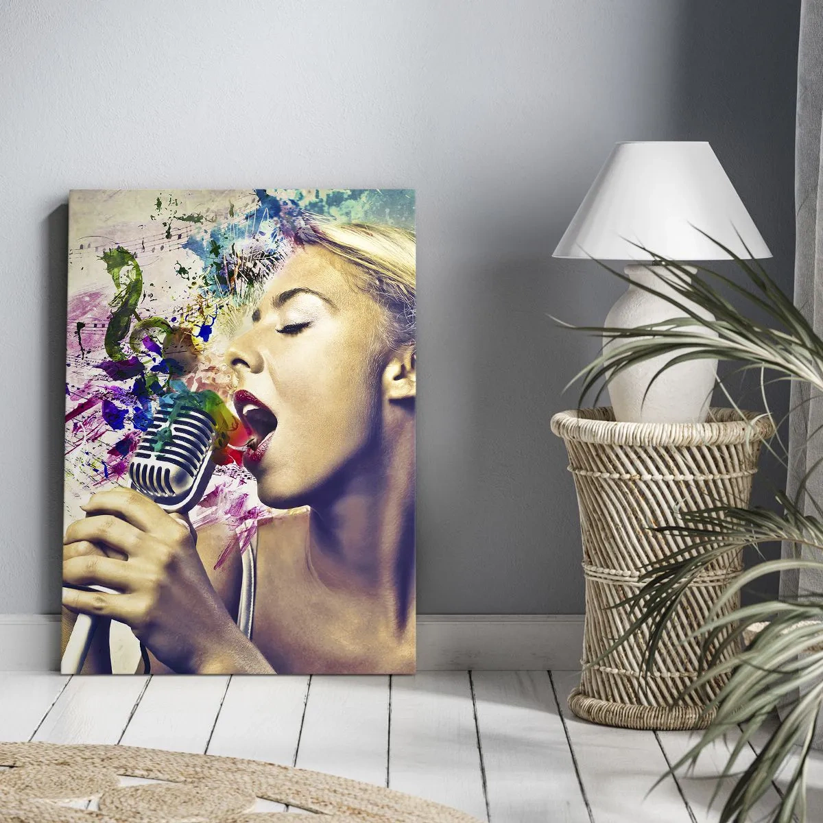 Obraz na plátně - Pomalovat hlasem svět - 70x100 cm