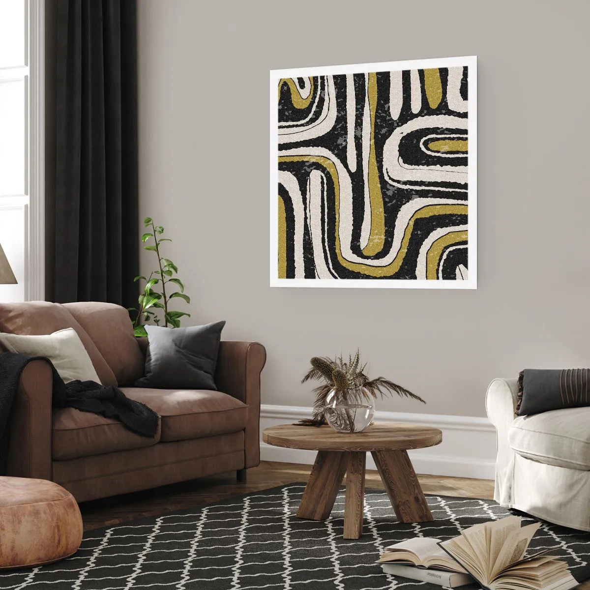 Plakát - Kompozice: trakty a uličky - 60x60 cm