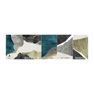 Fototapeta Vzorek Standard Eco - Mozaiková kompozice se zlatou nití - Abstrakce, Art Deco, Kus - 100x30 cm