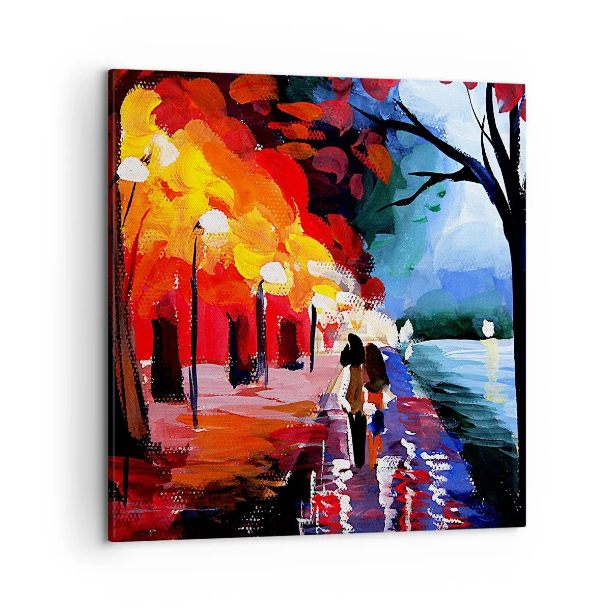 Obraz na plátně - Žhavý podzim v parku - 50x50 cm