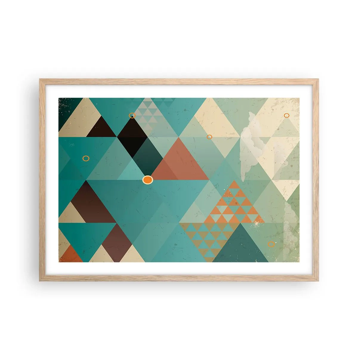 Plakát v rámu světlý dub - Jednota mnohosti, mnohost jednoty - 70x50 cm