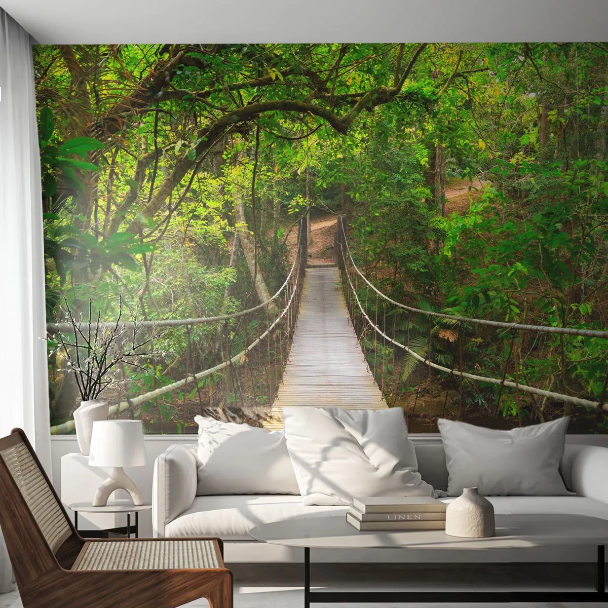 Fototapeta Samolepicí Deluxe Sticker - Protože na zahradě rostou popínavé rostliny - Krajina, Les, Příroda - 250x175 cm