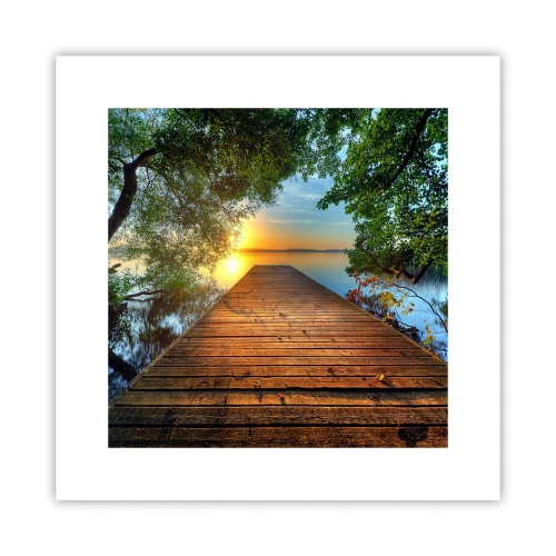 Plakát - Nespěchej, posaď se - 30x30 cm