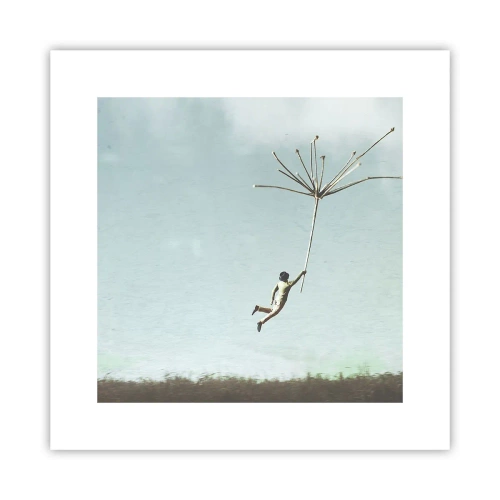 Plakát - Letající pampeliška - 30x30 cm