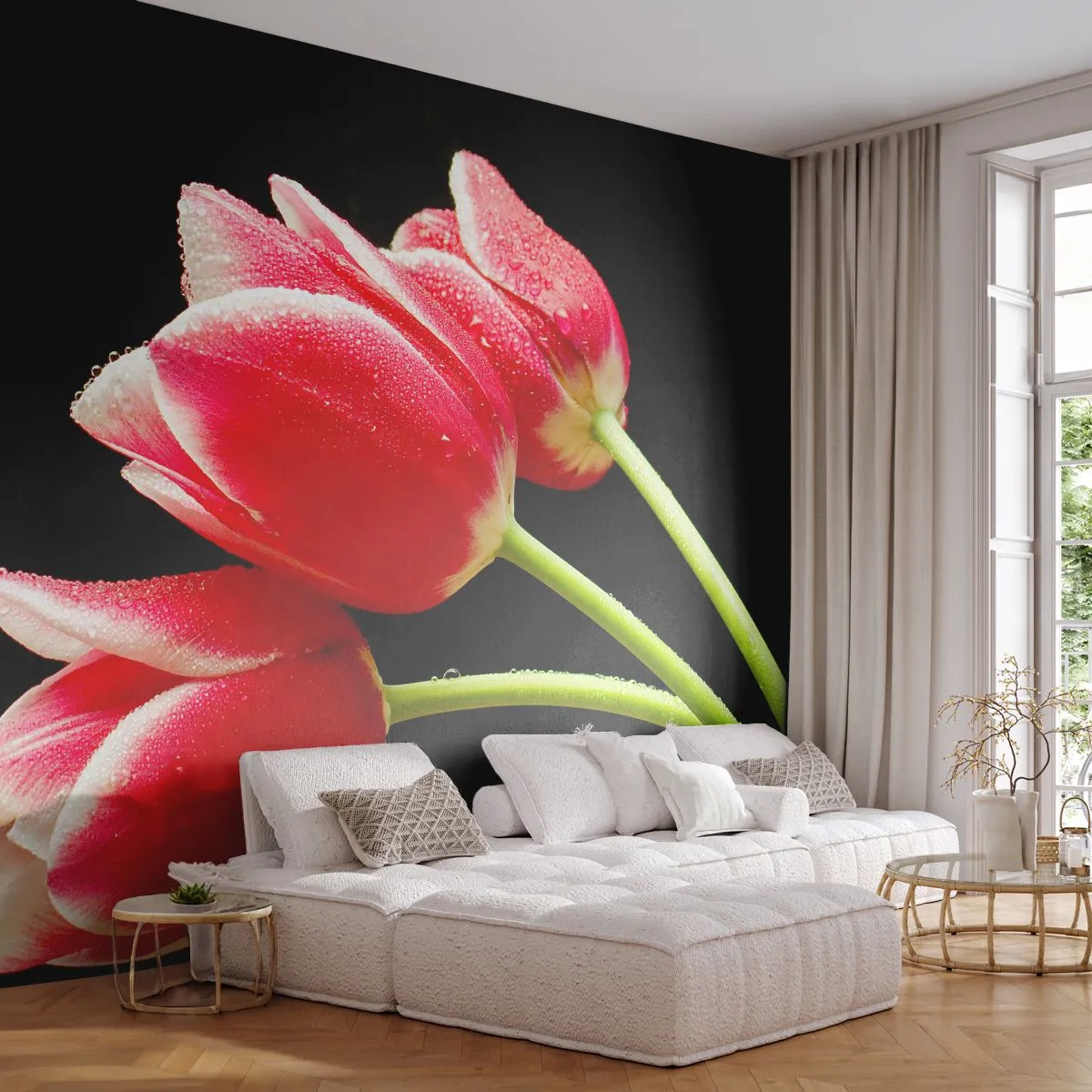 Fototapeta Premium Sand - Slib čisté lásky - Květiny, tulipány, Příroda - 400x280 cm