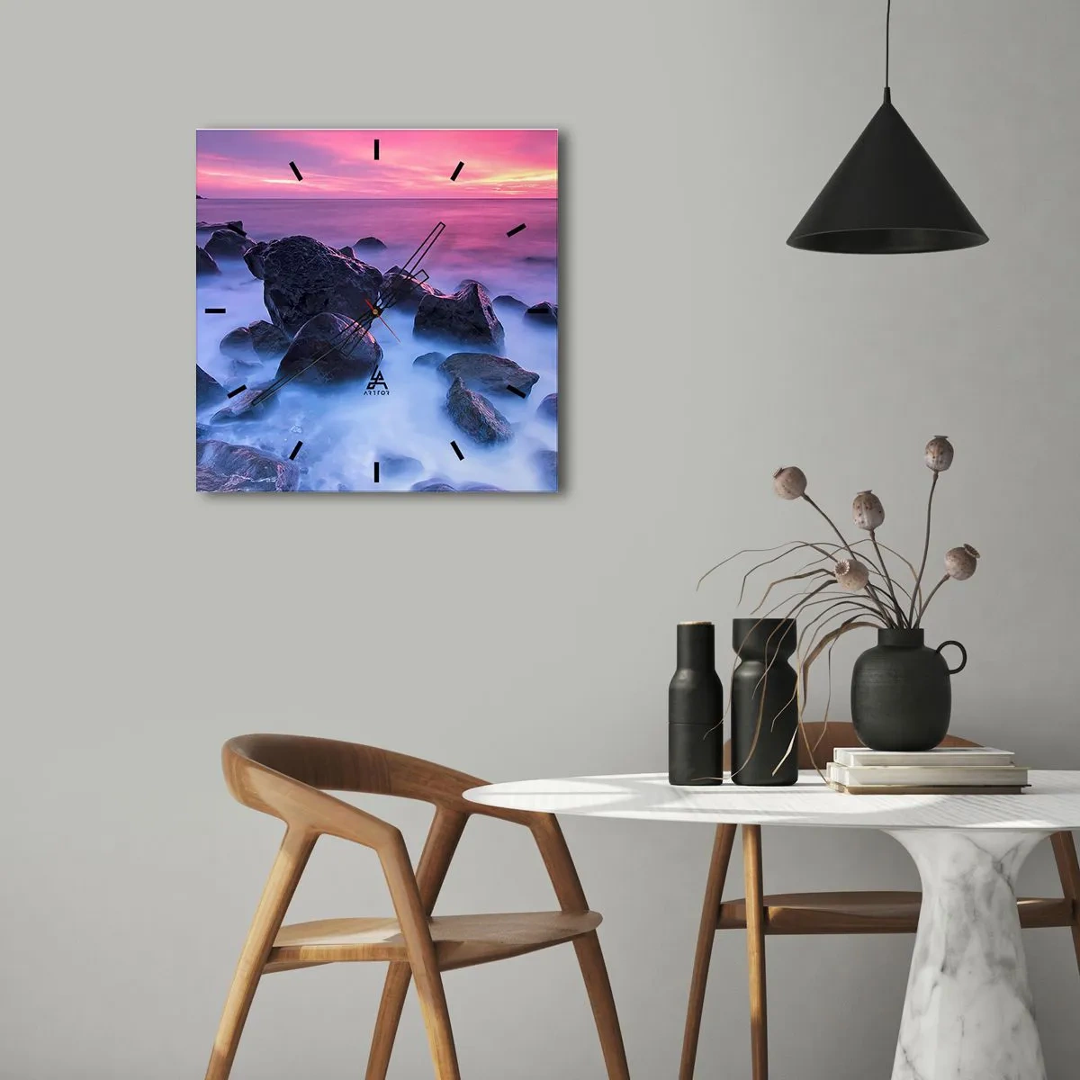 Nástěnné hodiny - Narozeniny v lesku a v mlze - 30x30 cm