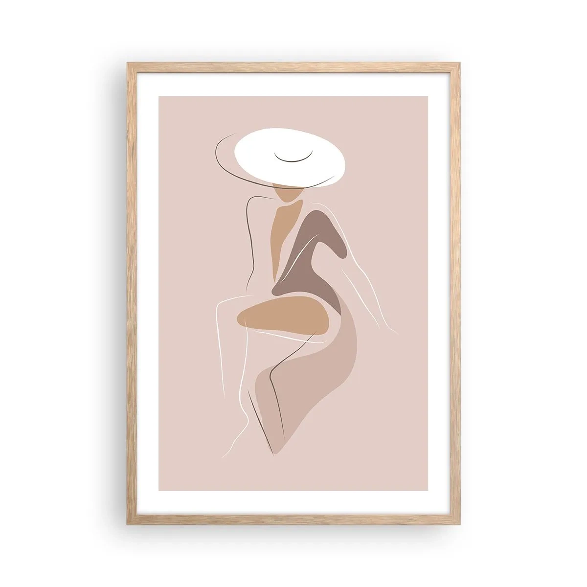 Plakát v rámu světlý dub - Jak vypadá pravá dáma? - 50x70 cm