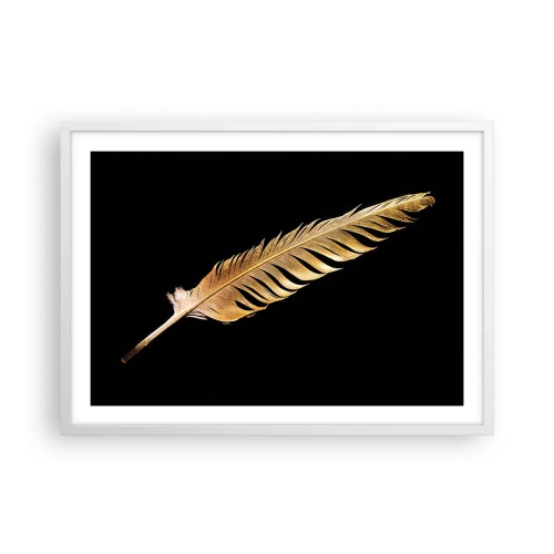 Plakát v bílém rámu - Krásne peříčko… - 70x50 cm