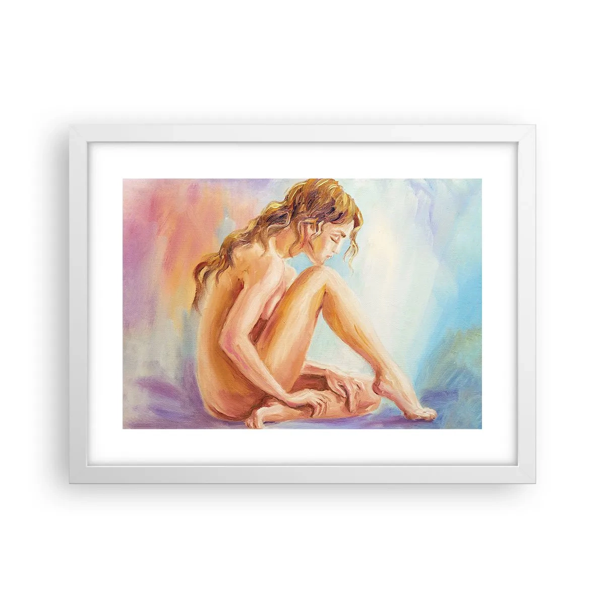 Plakát v bílém rámu - Akt mládí - 40x30 cm