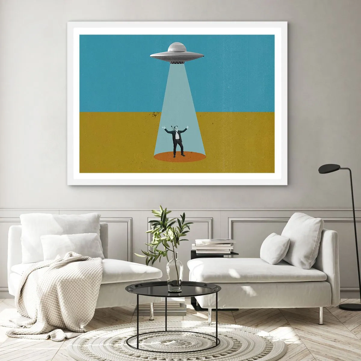 Plakát v bílém rámu - Blízké setkání - 91x61 cm