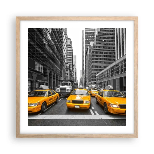 Plakát v rámu světlý dub - To my barvíme město - 50x50 cm