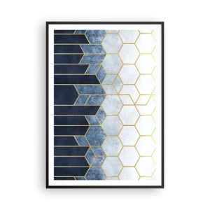 Plakát v černém rámu - Kompozice v synkopickém rytmu - 70x100 cm