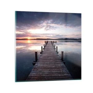 Obraz na skle - Tichá hranice mezi dnem a nocí - 30x30 cm